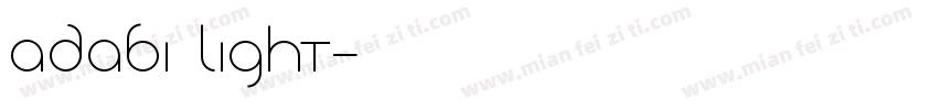 adabi light字体转换